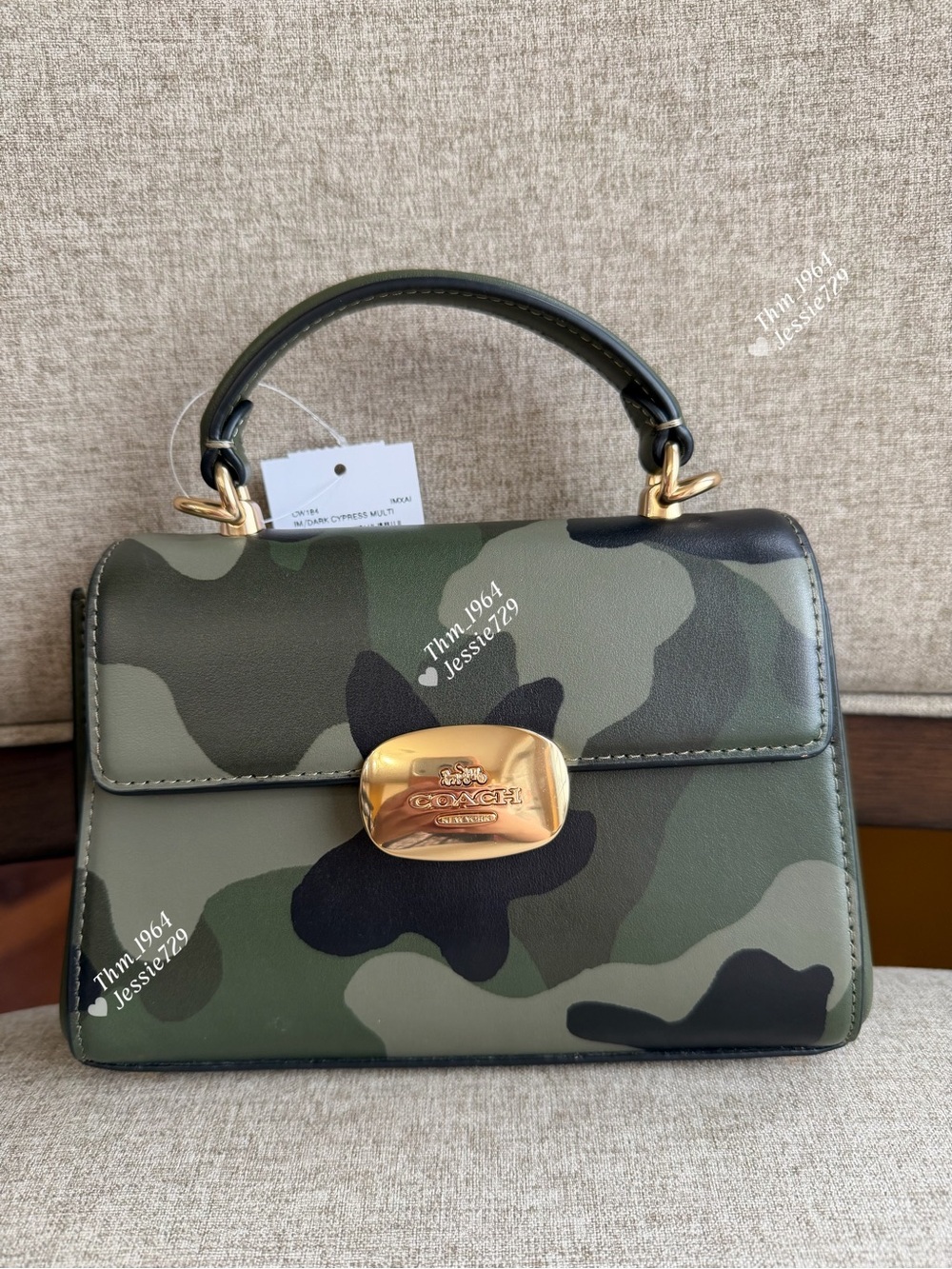 NWT！COACH ELIZA MINI TOP HANDLE BAG IN CAMO（COACH CW184）